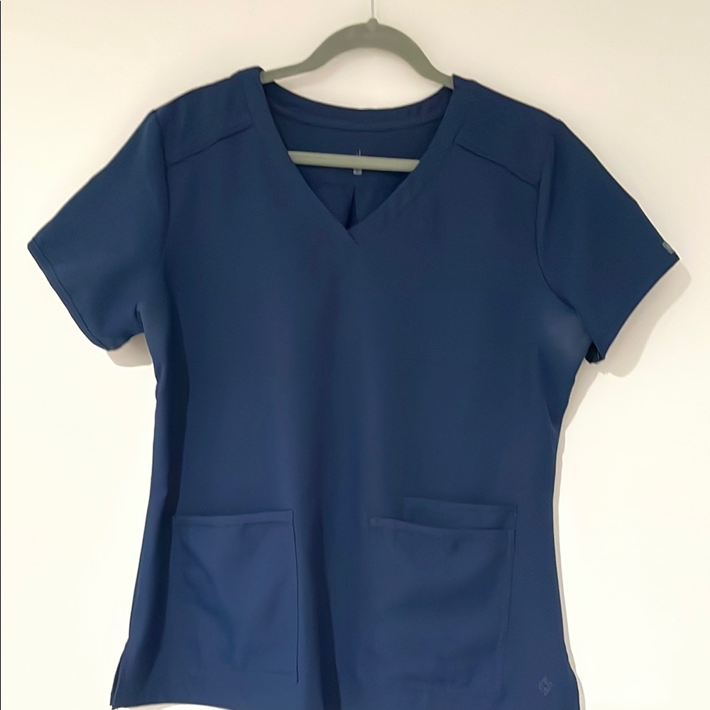 Navy Blue Women's Scrub Top